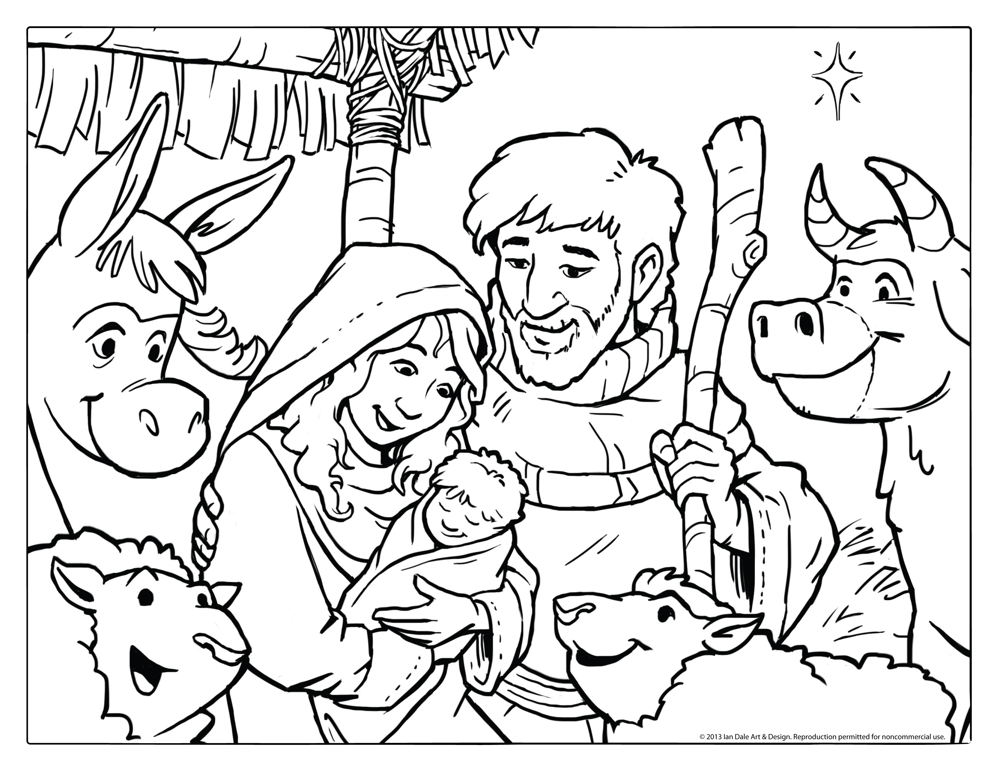 Nativity Coloring Page Free Pages 4creative Collection